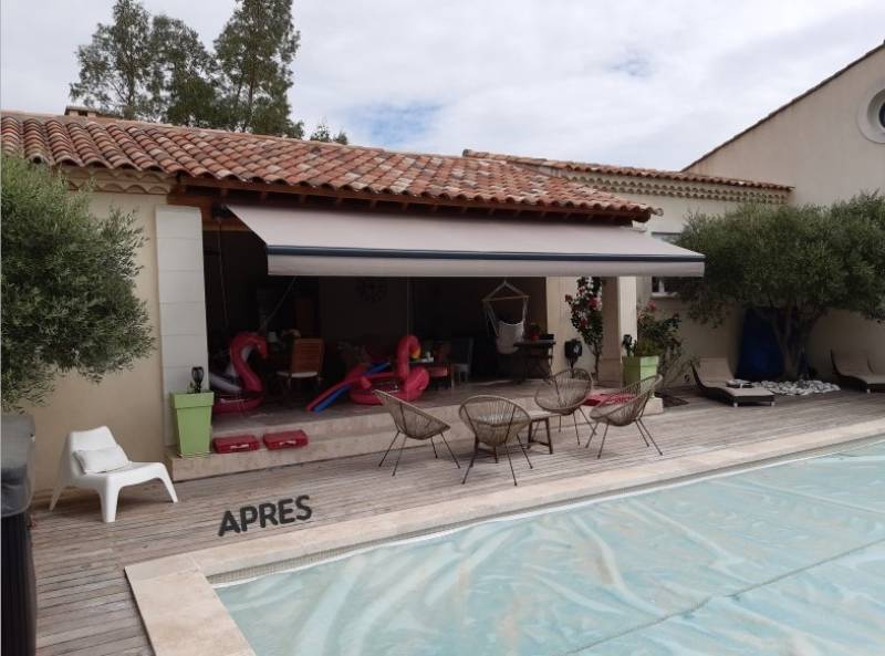 installation store exterieur terrasse particulier bouches du rhones rossi pelissane salon de provence